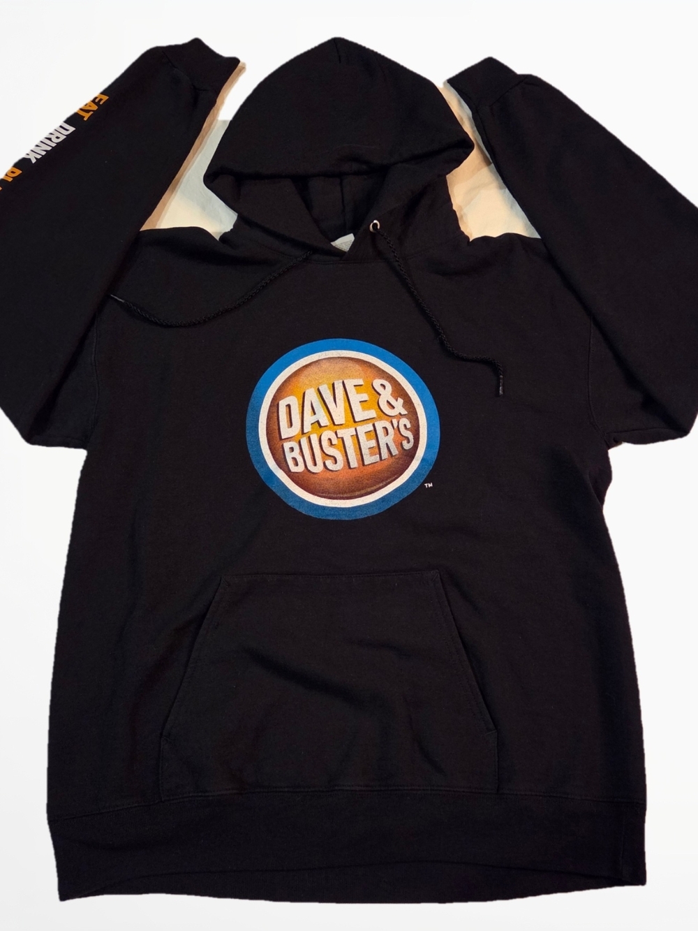 Black Logo Hoodie - Men's/Unisex Pullover Sweatshirt, M